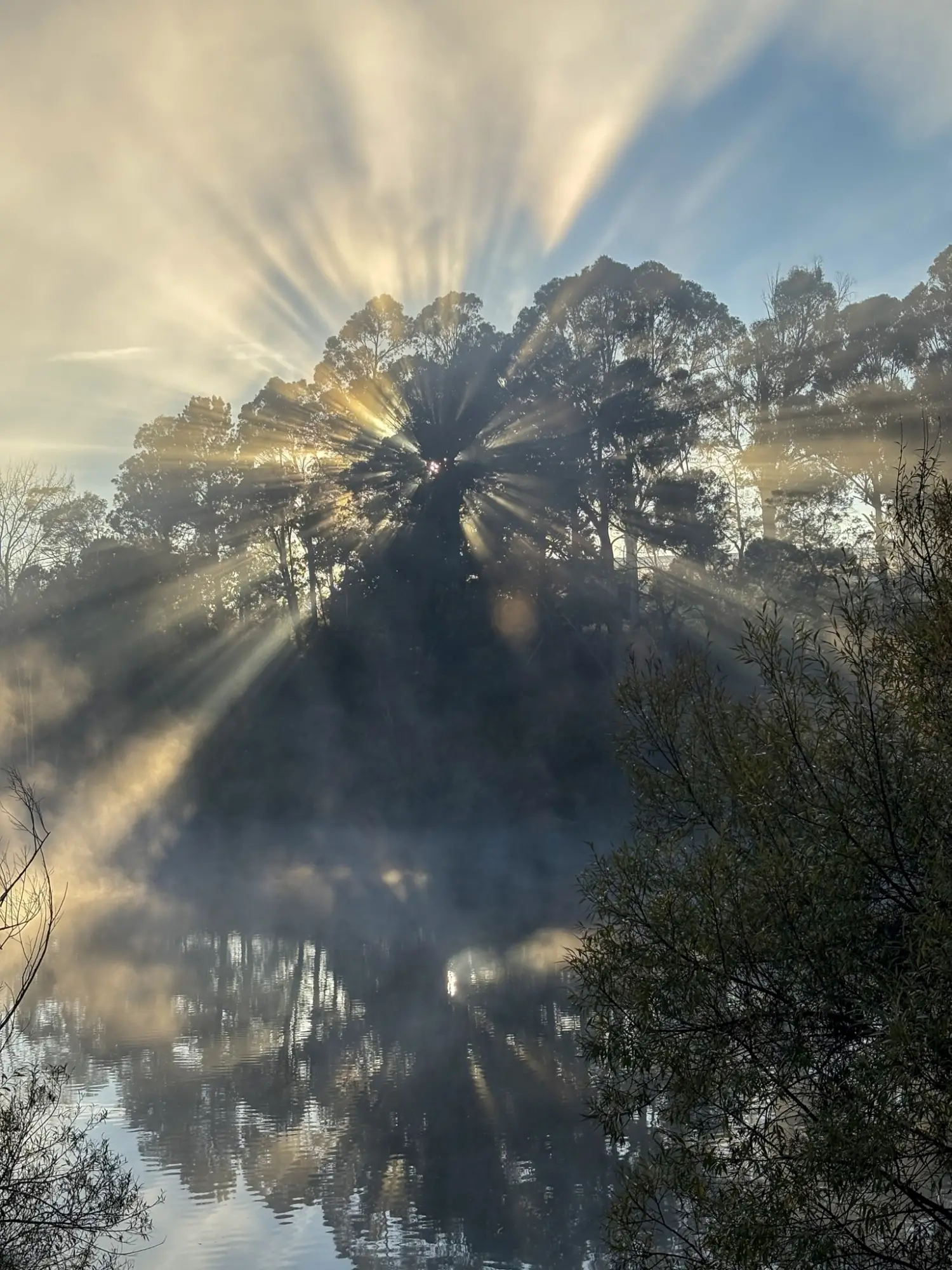 Tim Gilroy Dazzling Sunrise over the river