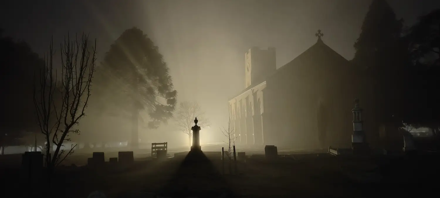 Craig Wem Longford Church In Fog1