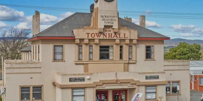 Campbell Town Hall photo for press release