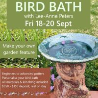 Clay Workshop - Bird Bath. Campbell Town